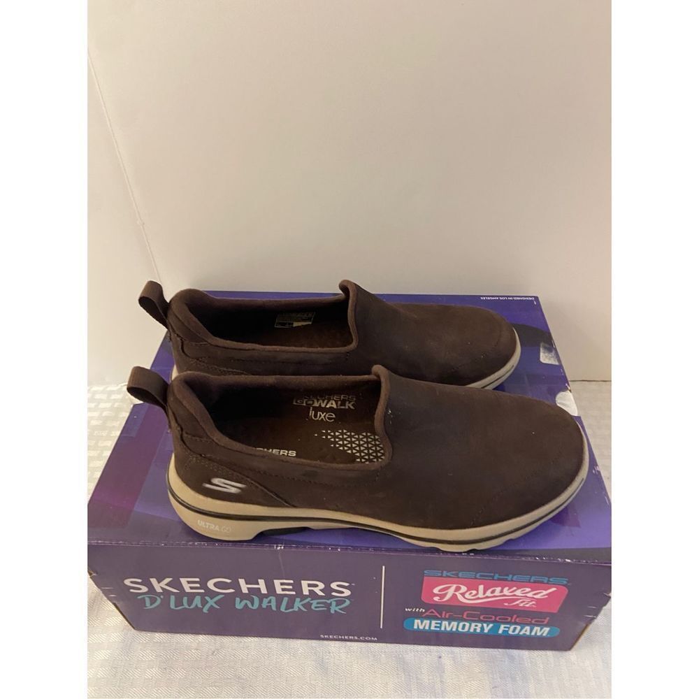 Skechers‎ go walk luxe air cooled goga mat #15913 Brown color
